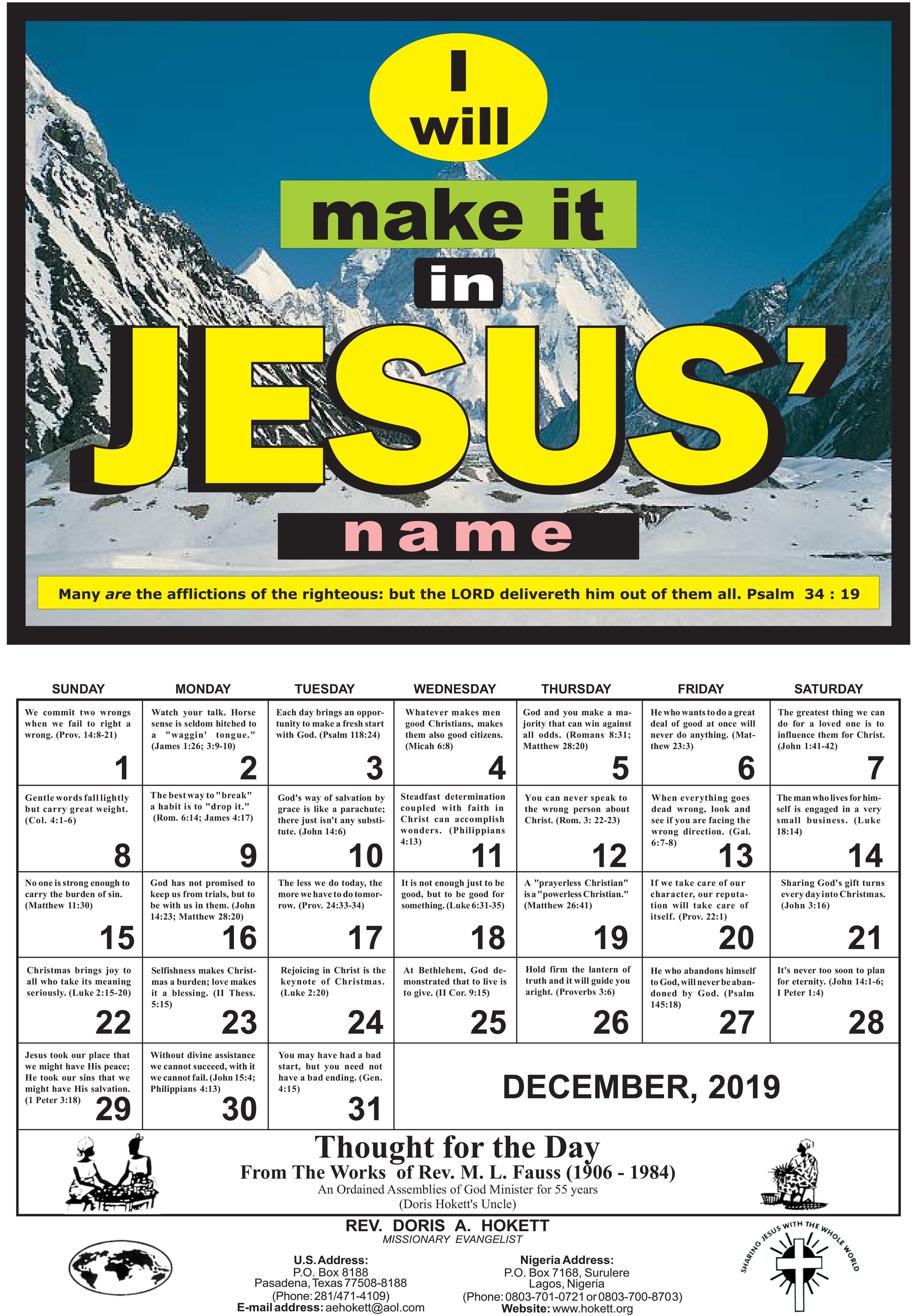 2019Calendar 14