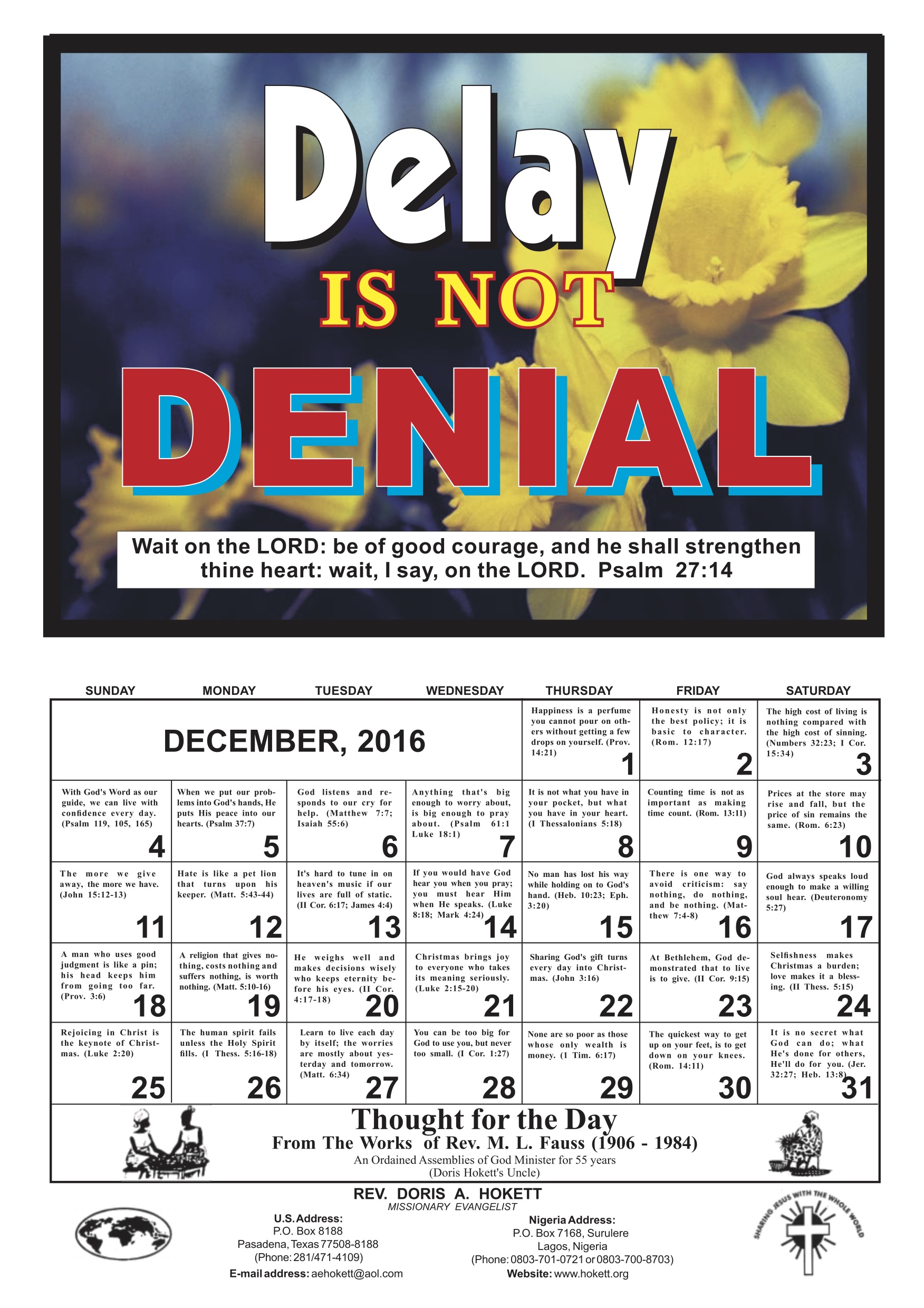 December Calendar