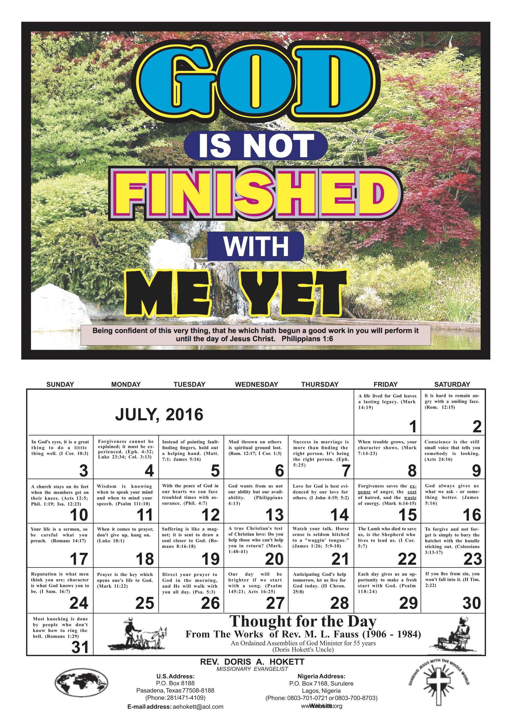 July Calendar