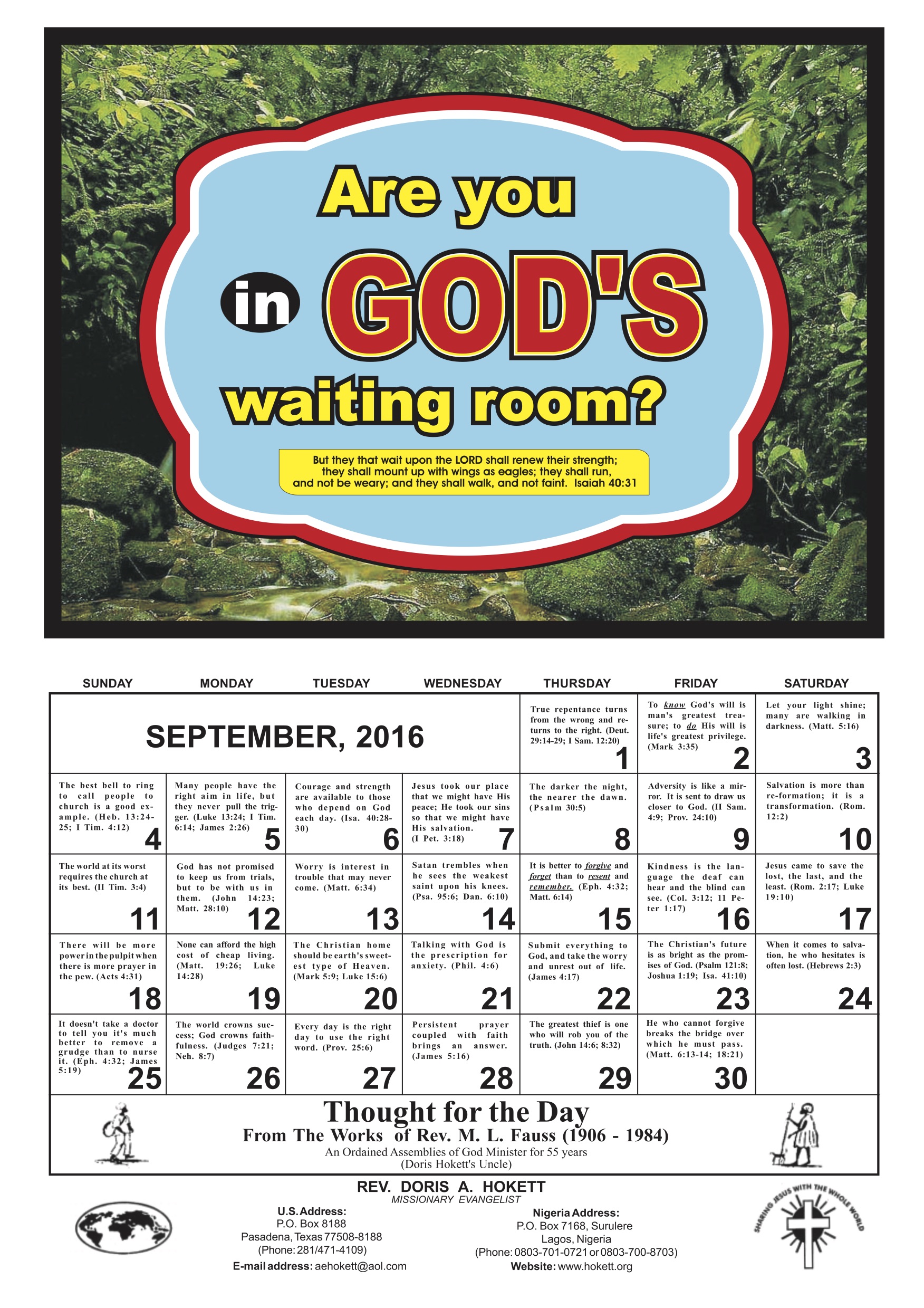 September Calendar